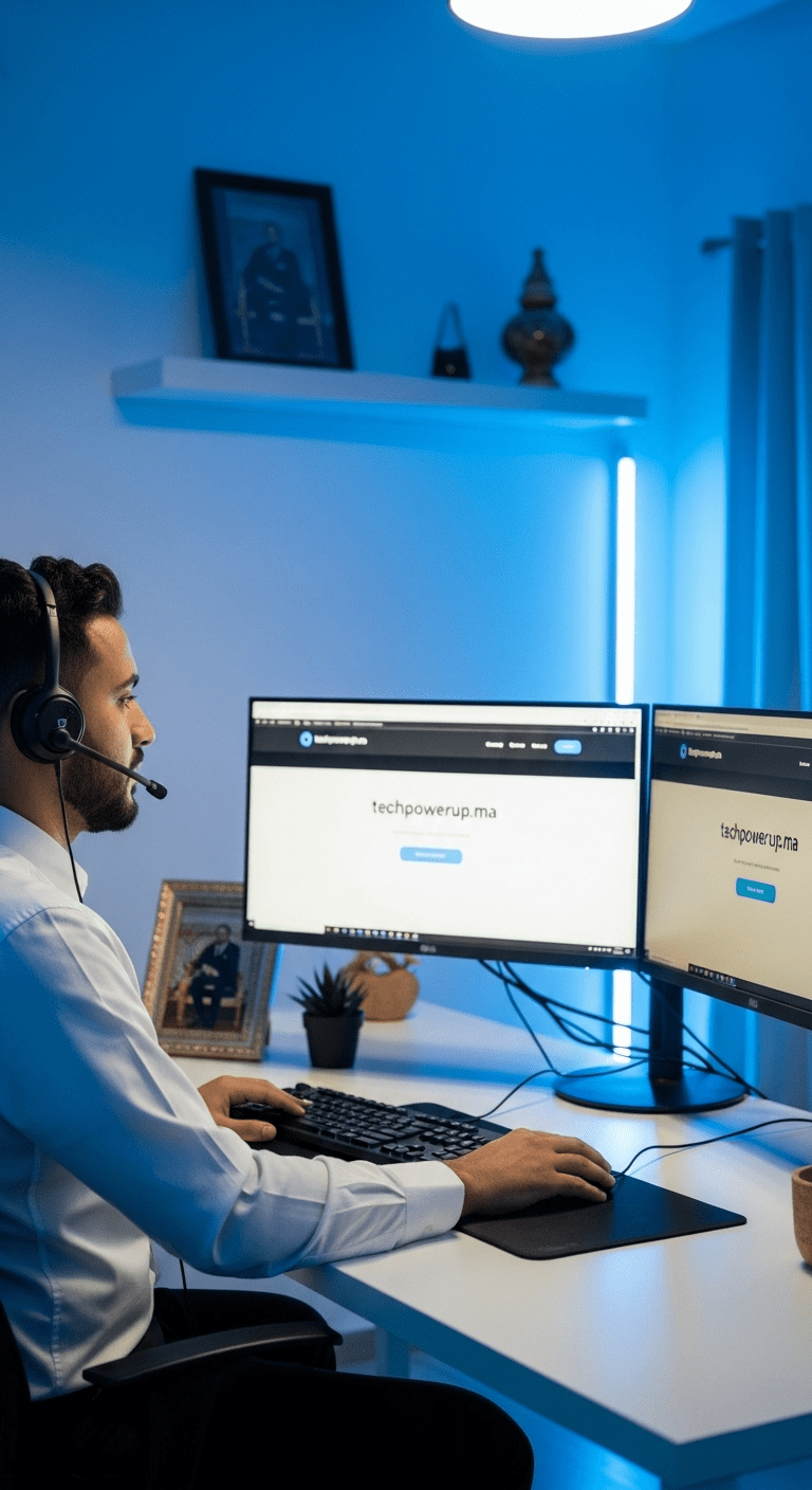Contactez TechPowerUp.ma — téléphone, email et WhatsApp